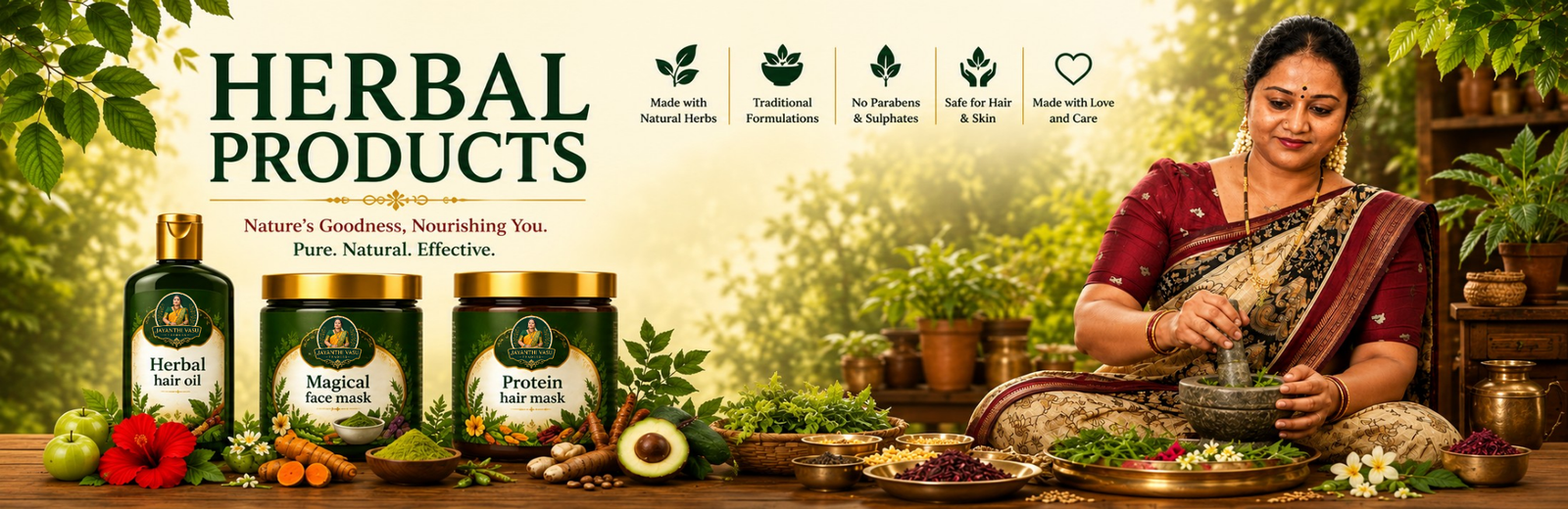 Herbal product banner